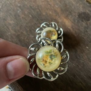 Antique clip on ear rings